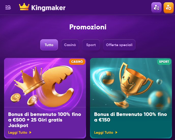 Italy - kingmaker casino promo code